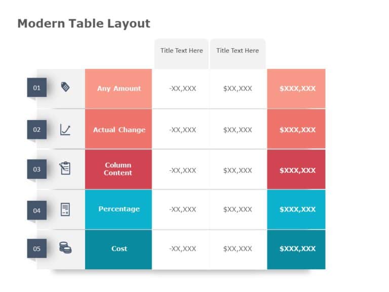 Animated Modern Table Layout PowerPoint Template & Google Slides Theme 2