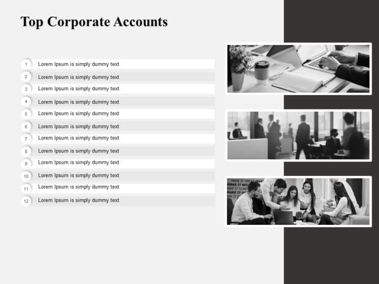Animated Top Corporate Accounts PowerPoint Template & Google Slides Theme 13