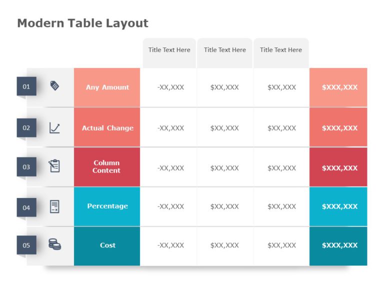 Animated Modern Table Layout PowerPoint Template & Google Slides Theme 3