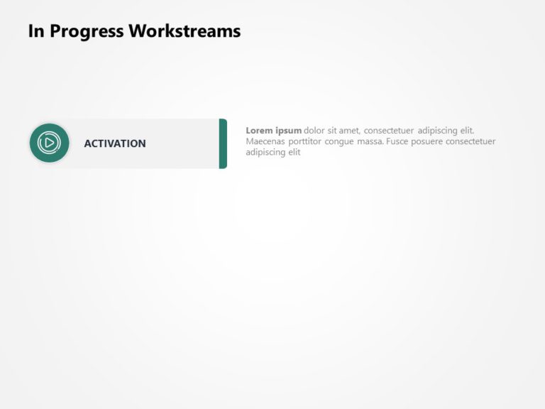 Animated In Progress Workstream PowerPoint Template & Google Slides Theme 1