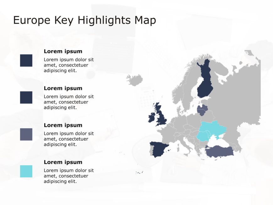 Europe Map 1 PowerPoint Template