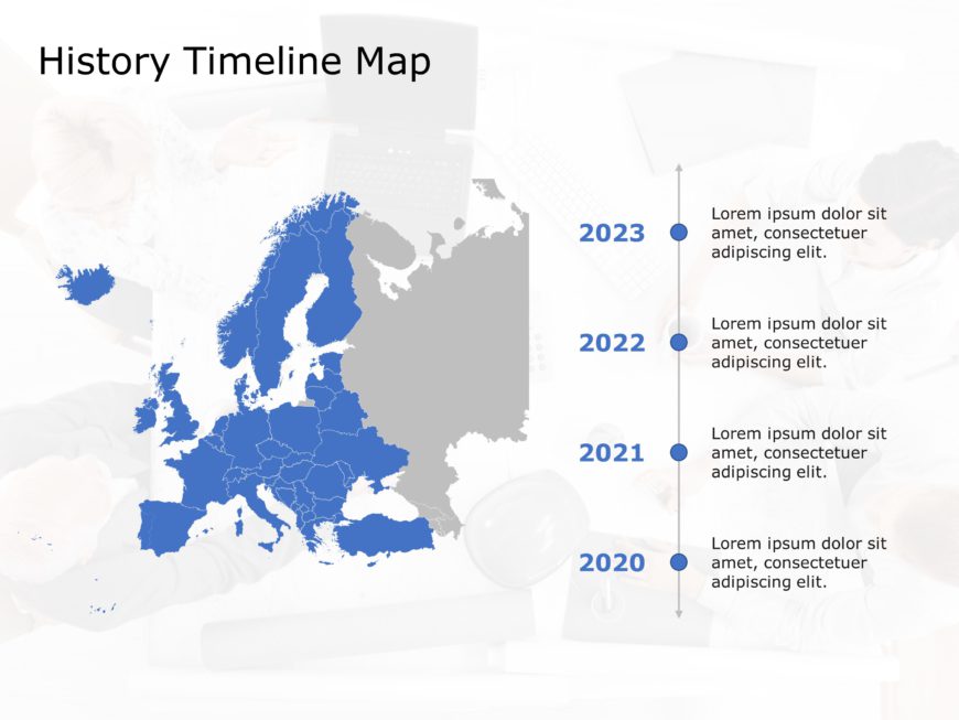 Europe Map 4 PowerPoint Template