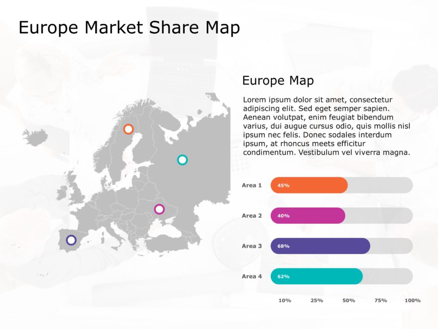 Europe Map 9 PowerPoint Template