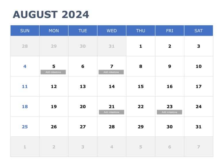 2024 Calendar PPT Template