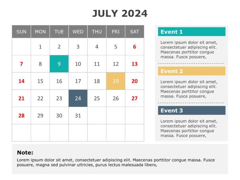 2024 Calendar Planner Slide Template & Google Slides Theme 6