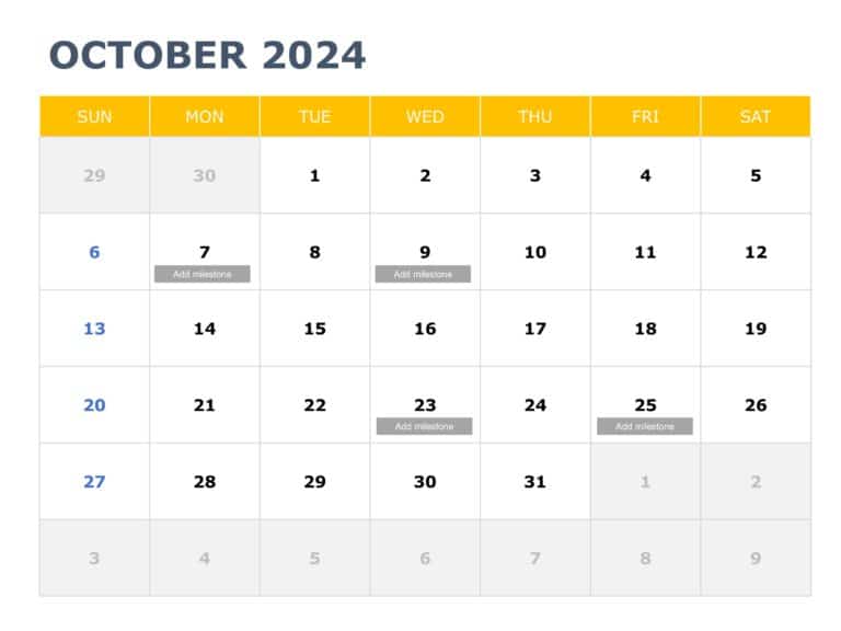 2025 Calendar PPT Template