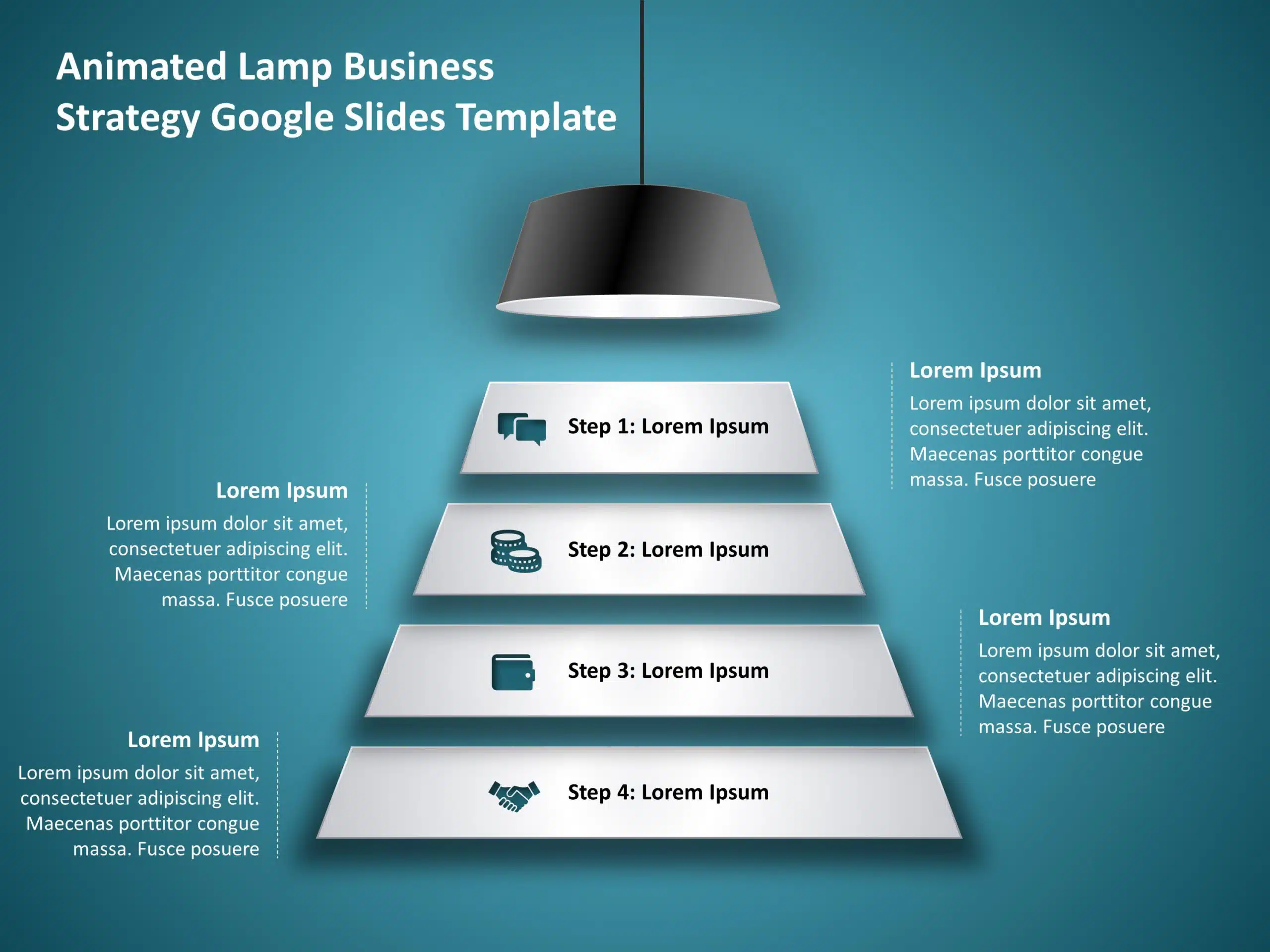 Animated Lamp Business Strategy Google Slides Template Themes