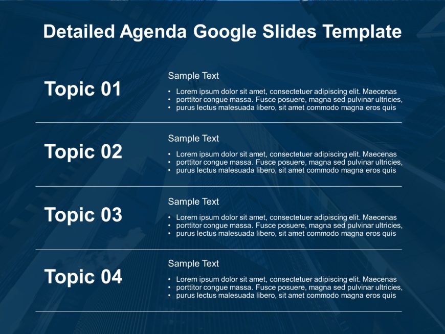 Detailed Agenda PowerPoint & Google Slides Template