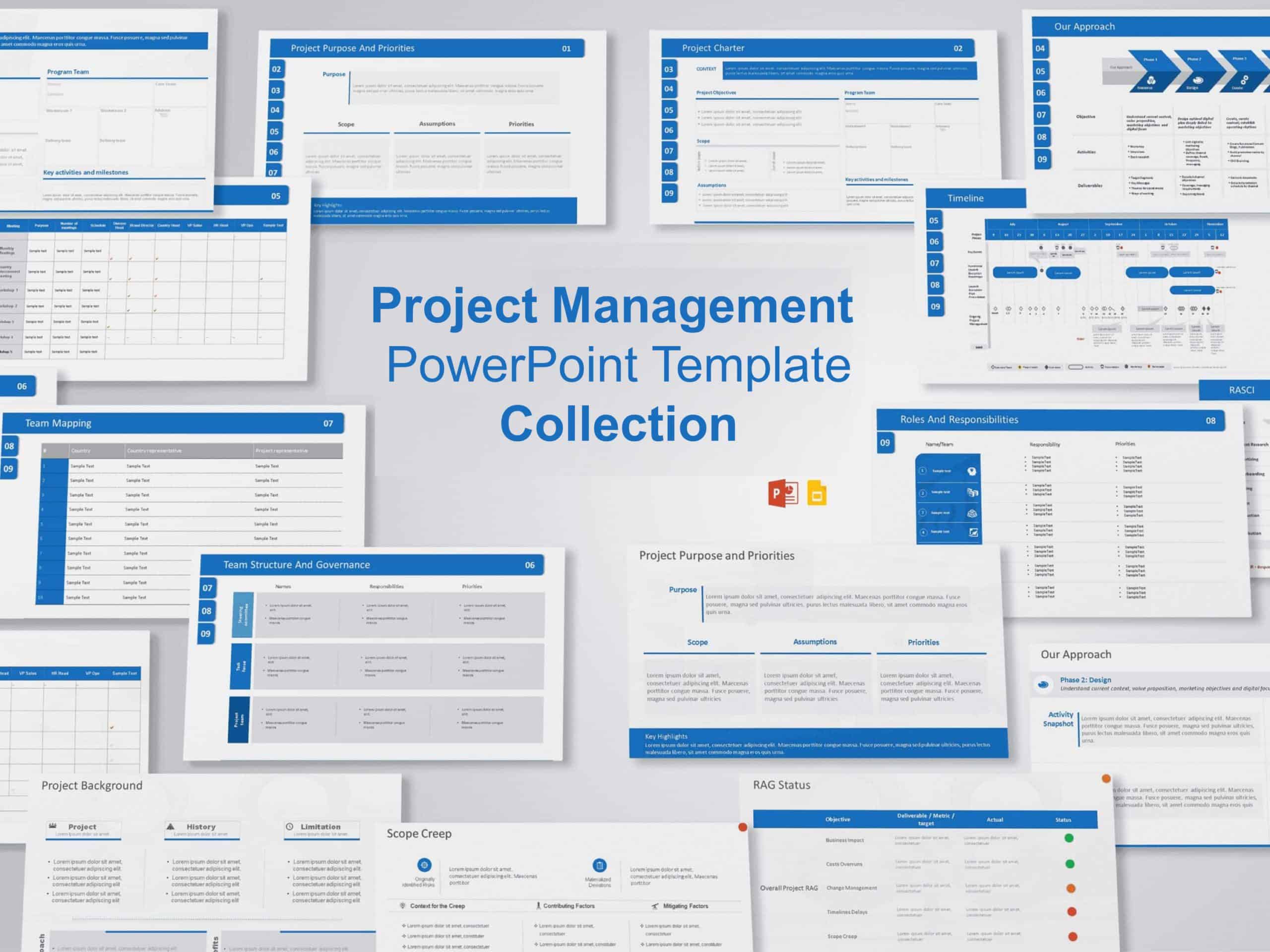 Project Management Presentations Collection PowerPoint Template & Google Slides Theme