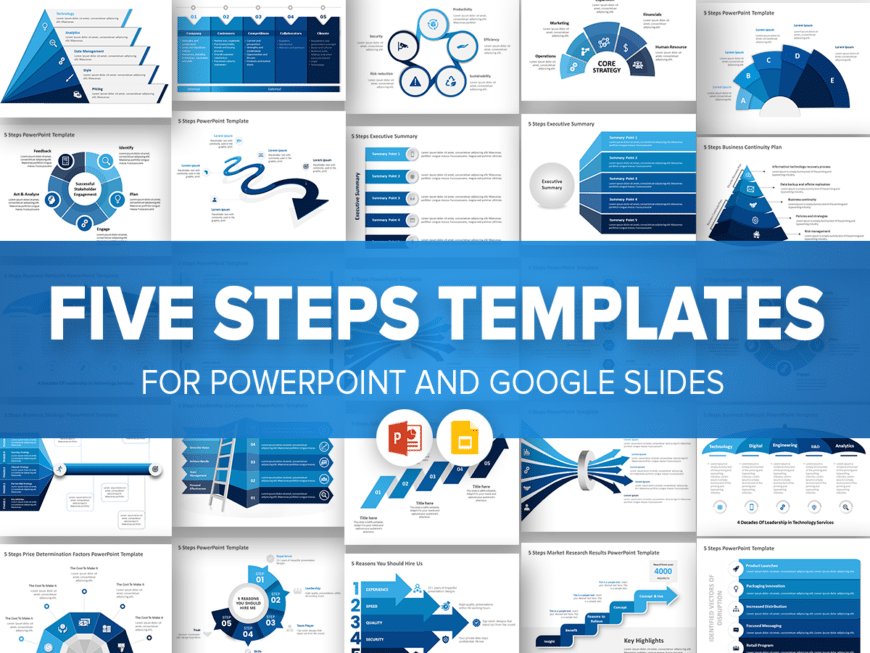 5 Steps Templates For PowerPoint & Google Slides