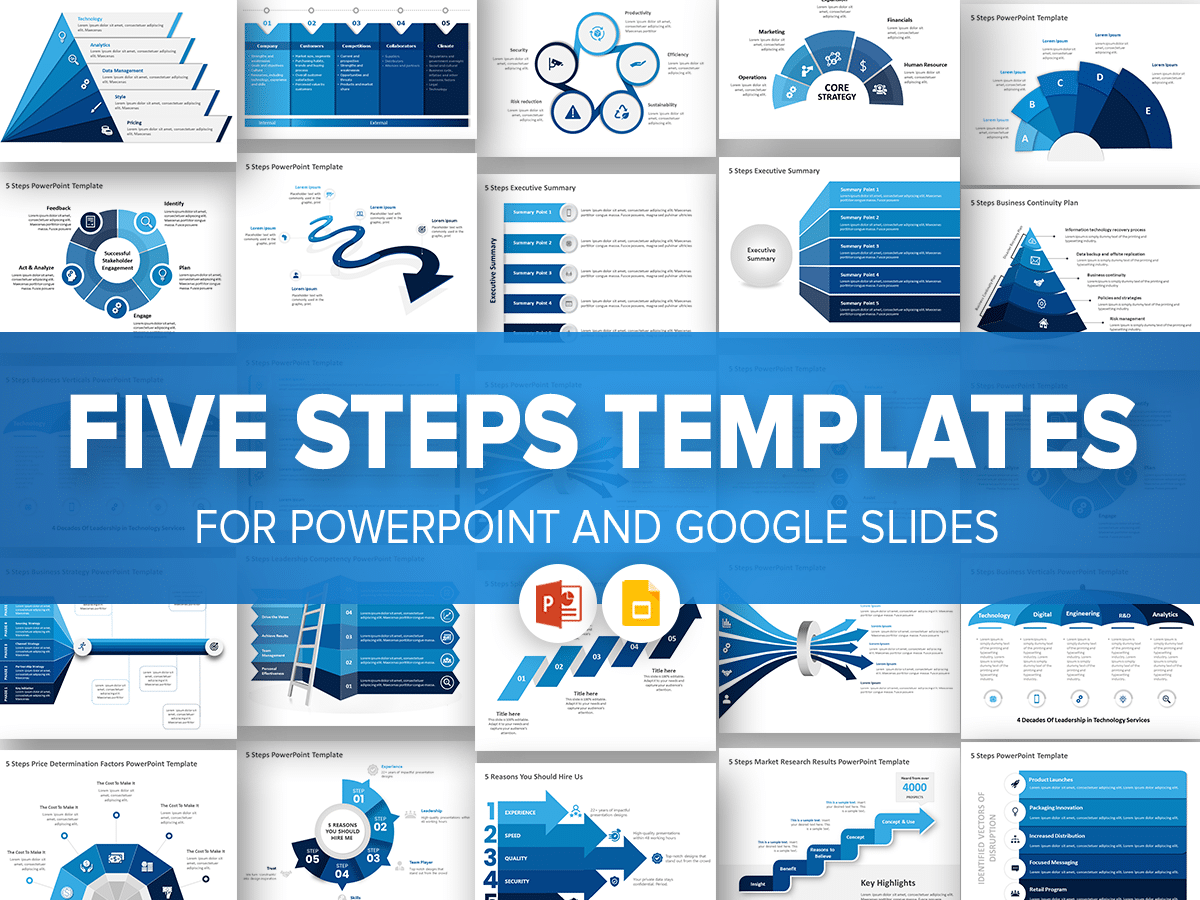 5 Steps Templates For PowerPoint & Google Slides Themes
