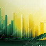 Green Yellow Graph Background Image & Google Slides Theme