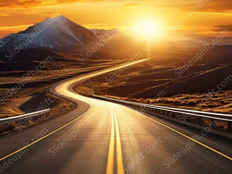 Autumn orange trees and road background image