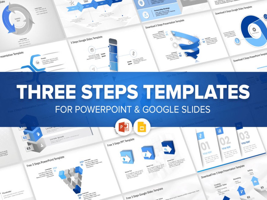 Three Steps Templates For PowerPoint & Google Slides