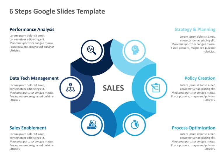 6 Steps Templates For PowerPoint & Google Slides Theme 1