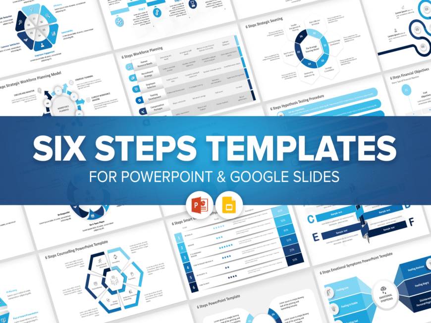 6 Steps Templates For PowerPoint & Google Slides