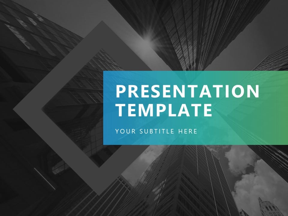 Animated Sky Blue Green PowerPoint Background & Google Slides Theme