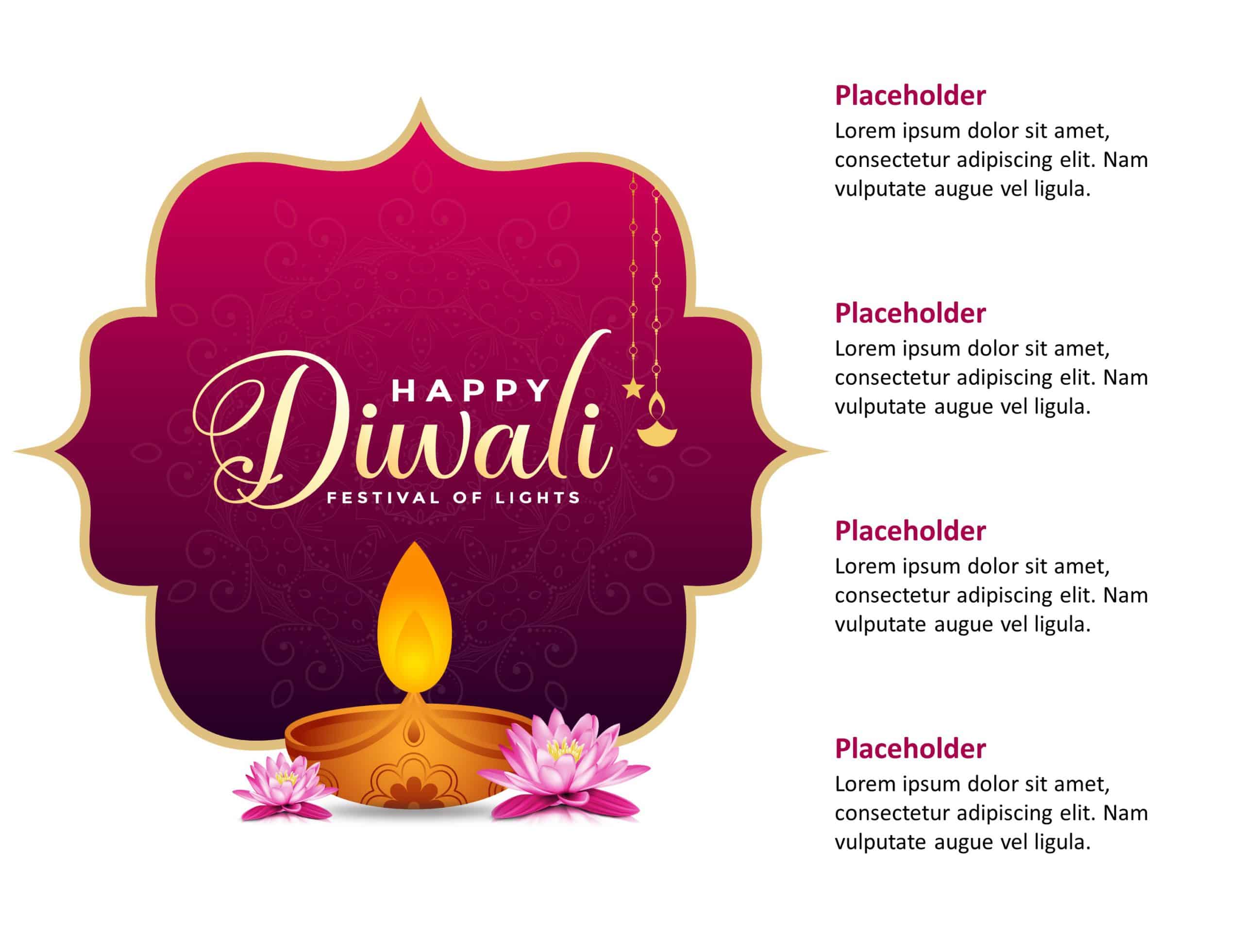 Diwali Wishes PowerPoint Template & Google Slides Theme