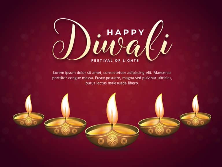 Festival of Lights Diwali PowerPoint Template & Google Slides Theme