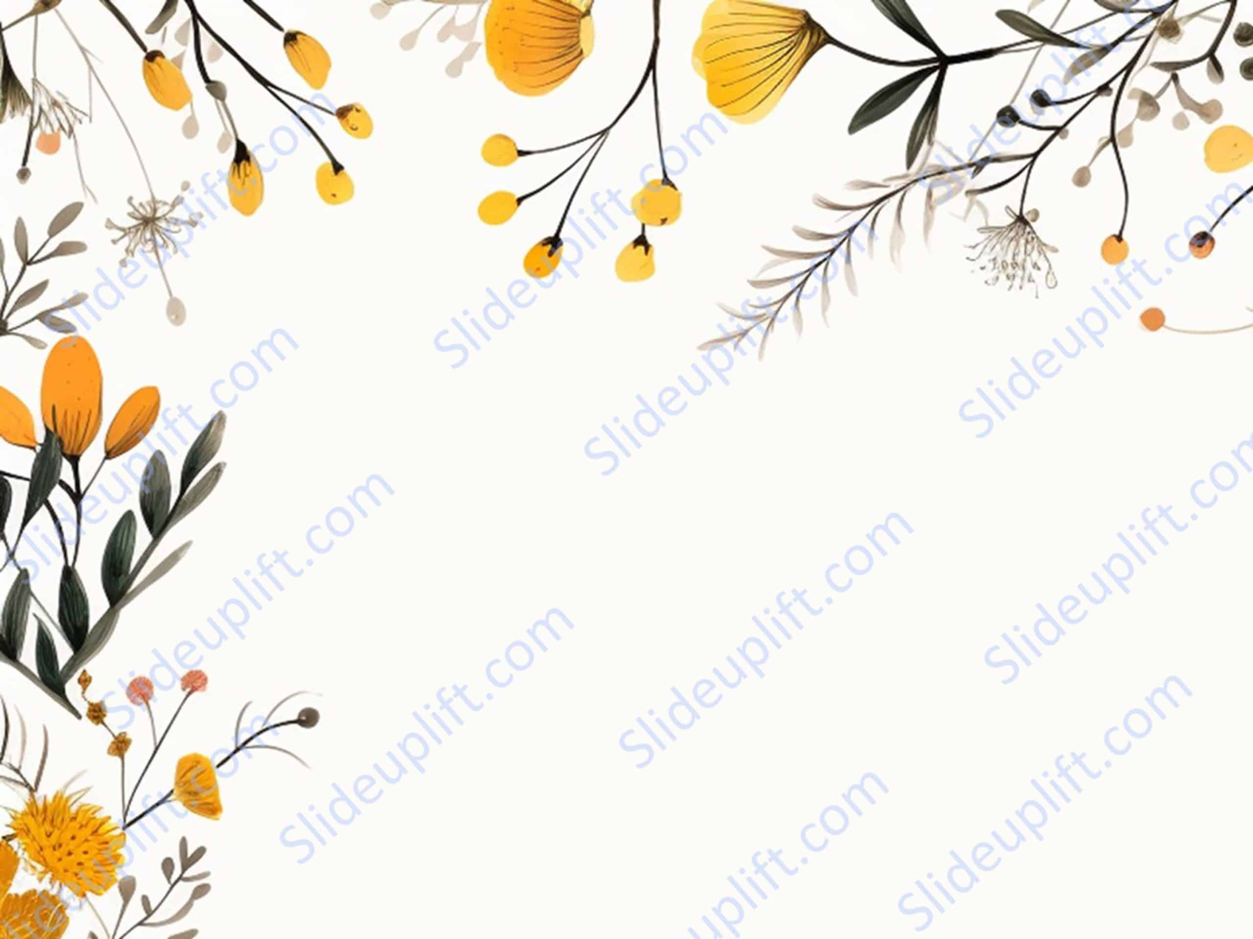 Flowers White Background Image​ & Google Slides Theme