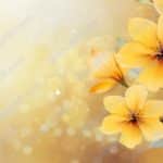 Peach Yellow Flowers Background Image​ & Google Slides Theme