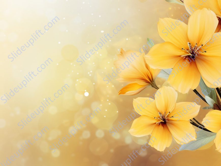 Peach Yellow Flowers Background Image​