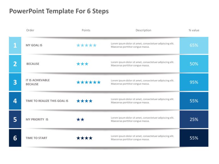 6 Steps Templates For PowerPoint & Google Slides Theme 4