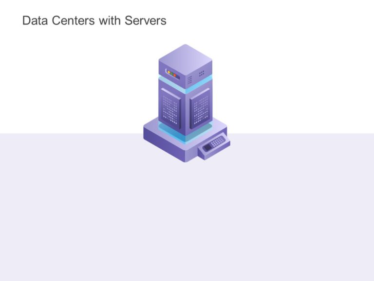 Animated Data Centers With Servers PowerPoint Template & Google Slides Theme 1