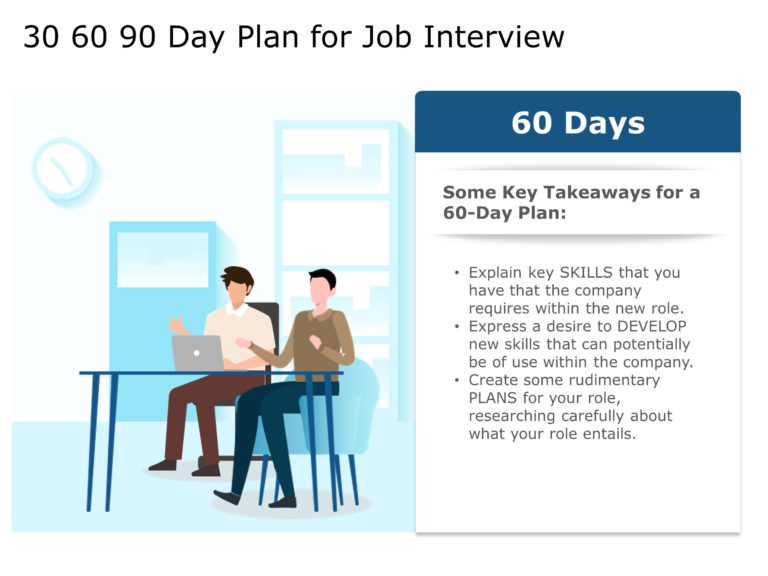 30 60 90 day plan for interview PowerPoint Template & Google Slides Theme 1