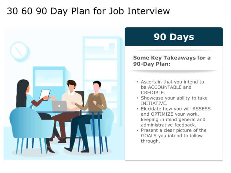 30 60 90 day plan for interview PowerPoint Template & Google Slides Theme 2