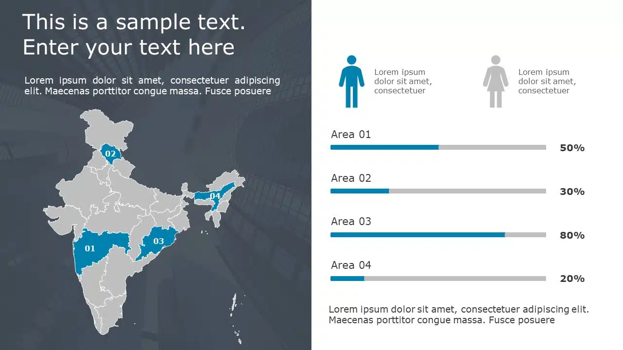 India Map 4 PowerPoint Template & Google Slides Theme