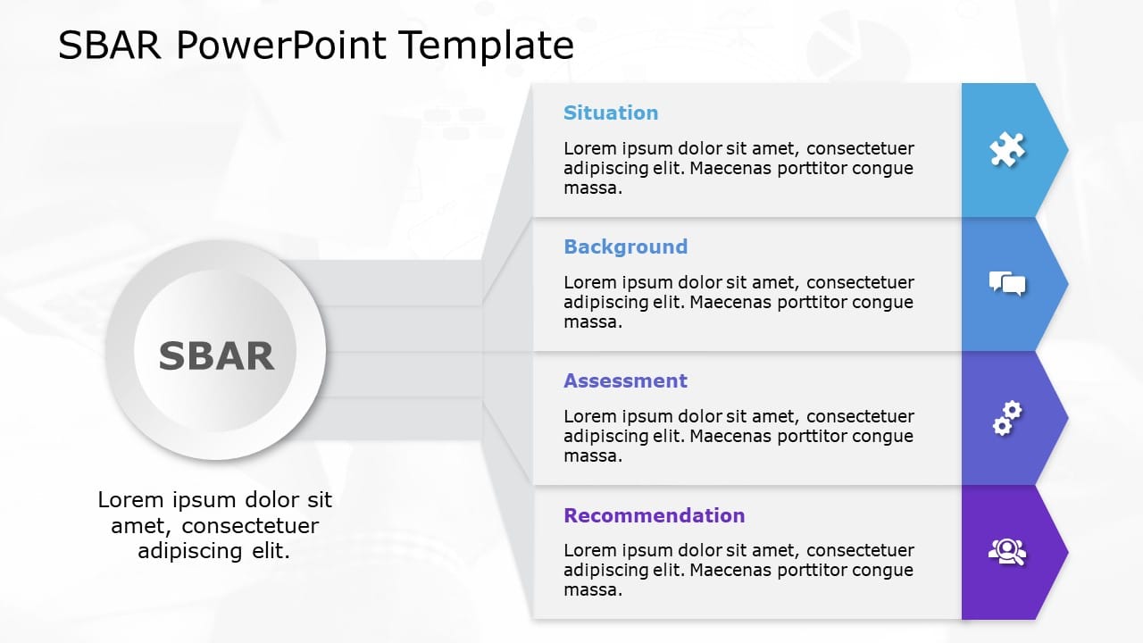 SBAR for business use ,14l PowerPoint Template & Google Slides Theme