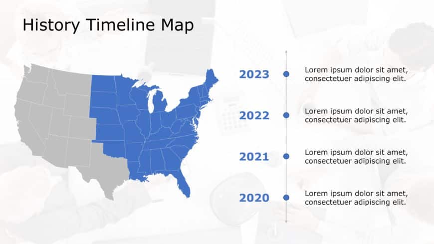 USA Map 7 PowerPoint Template