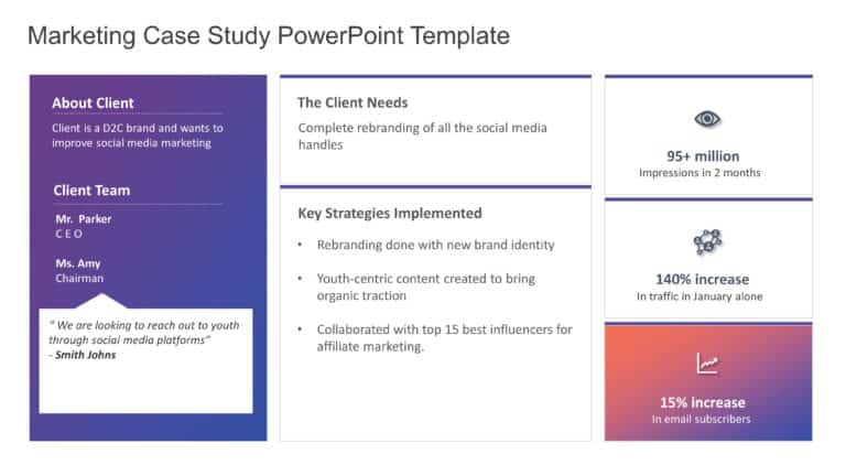 Marketing Case Study PowerPoint Template 5 & Google Slides Theme 1