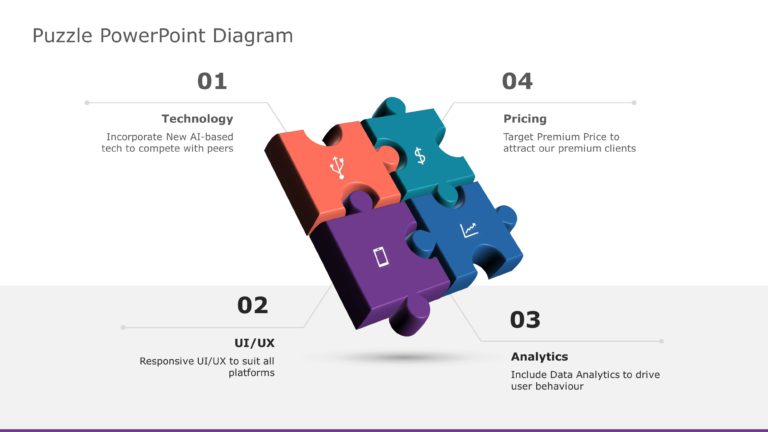 Puzzle Diagram 12 PowerPoint Template & Google Slides Theme 1