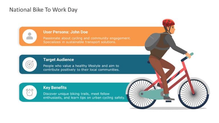 National Bike To Work Day PowerPoint Template & Google Slides Theme