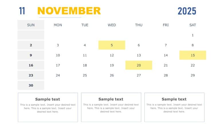 PowerPoint Quarterly Calendar Template 2025 & Google Slides Theme 10