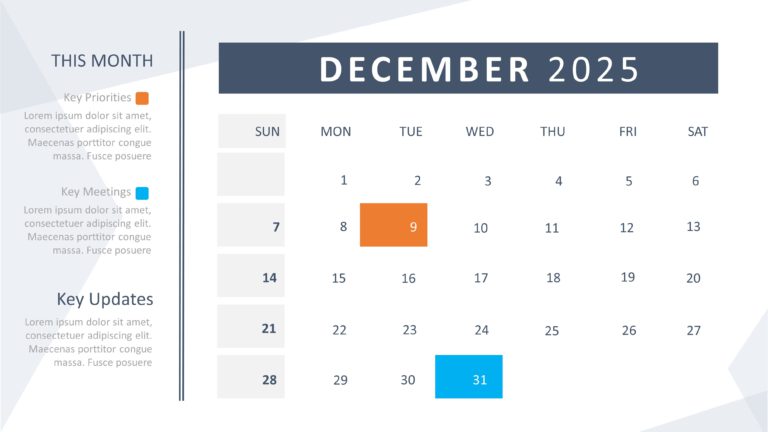 2025 PowerPoint Calendar Template & Google Slides Theme 11