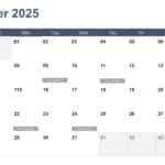 Calendar PowerPoint Template 2025 & Google Slides Theme 11