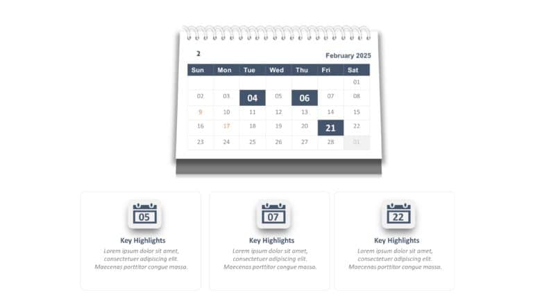 PowerPoint Calendar Template 2025 & Google Slides Theme 1
