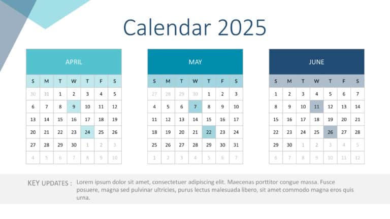 PowerPoint Annual Calendar Template 2025 & Google Slides Theme 1