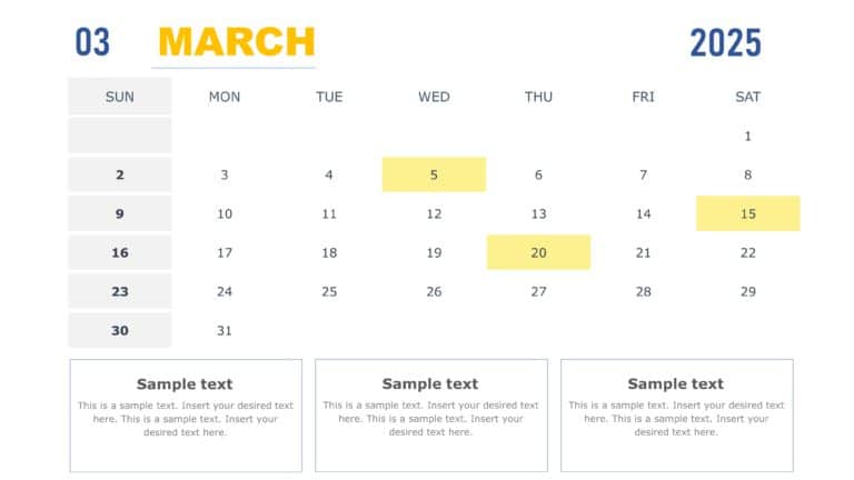 PowerPoint Quarterly Calendar Template 2025 & Google Slides Theme 2