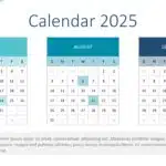 PowerPoint Annual Calendar Template 2025 & Google Slides Theme 2