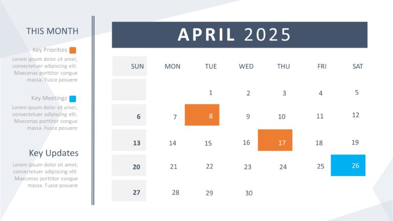 2025 PowerPoint Calendar Template & Google Slides Theme 3