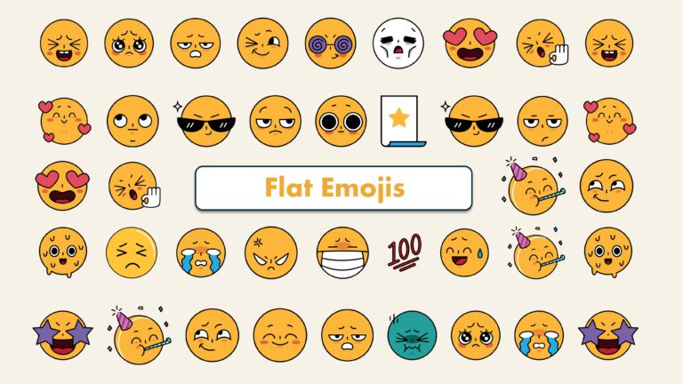 Presentation Emoji Collection for PowerPoint and Google Slides Theme 1