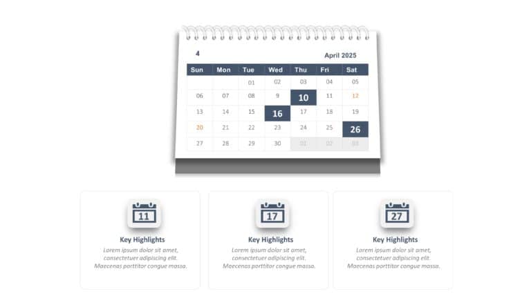 PowerPoint Calendar Template 2025 & Google Slides Theme 3