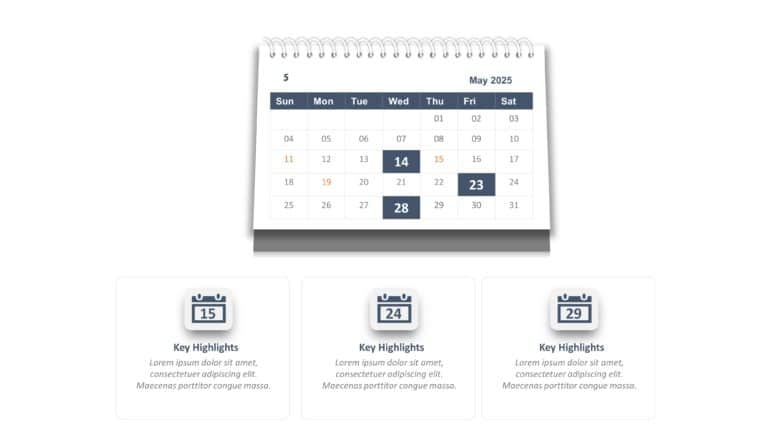 PowerPoint Calendar Template 2025 & Google Slides Theme 4