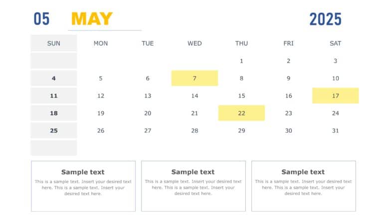 PowerPoint Quarterly Calendar Template 2025 & Google Slides Theme 4