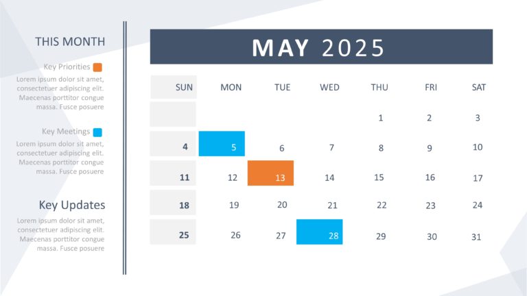 2025 PowerPoint Calendar Template & Google Slides Theme 4