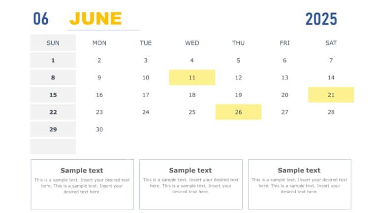 PowerPoint Quarterly Calendar Template 2025 & Google Slides Theme 5